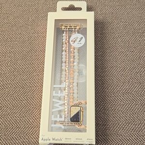 Pink Sky JEWEL Woman's Crystal and Bead Smart Watch Band Fits 41mm